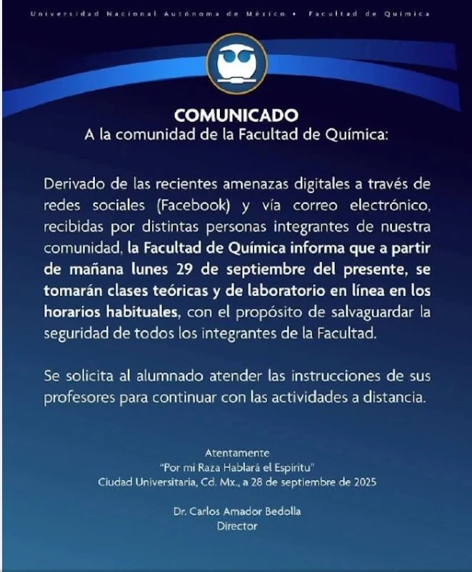 “Algo malo pasará”, amenazan incels en redes. Escuelas de la UNAM suspenden clases (4) “Algo malo pasará”, amenazan incels en redes. Escuelas de la UNAM suspenden clases